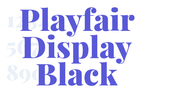 Playfair Display Black Font