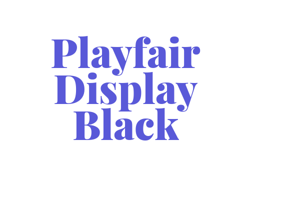 Playfair Display Black Font