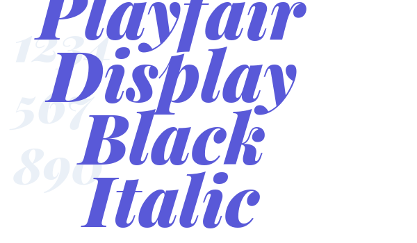 Playfair Display Black Italic Font