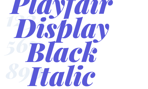 Playfair Display Black Italic Font Download