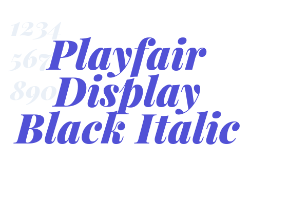 Playfair Display Black Italic Font Download