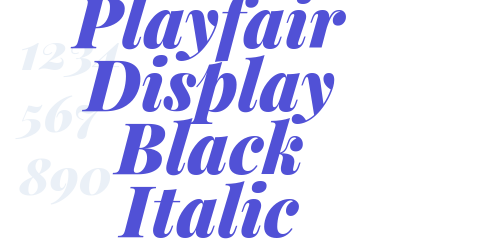 Playfair Display Black Italic