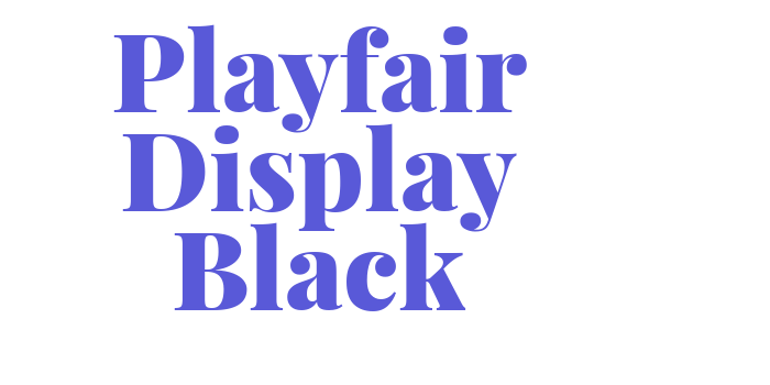 Playfair Display Black Font