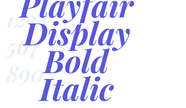 Playfair Display Bold Italic Font