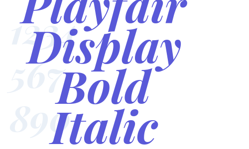 Playfair Display Bold Italic Font Download