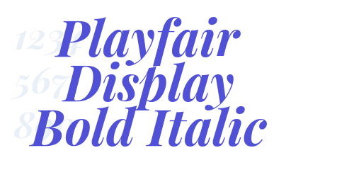 Playfair Display Bold Italic