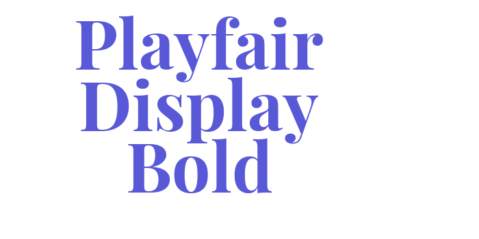 Playfair Display Bold Font