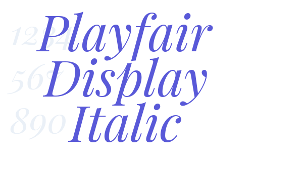 Playfair Display Italic Font