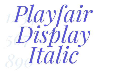 Playfair Display Italic Font Download