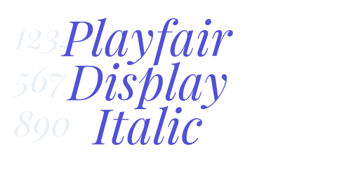 Playfair Display Italic