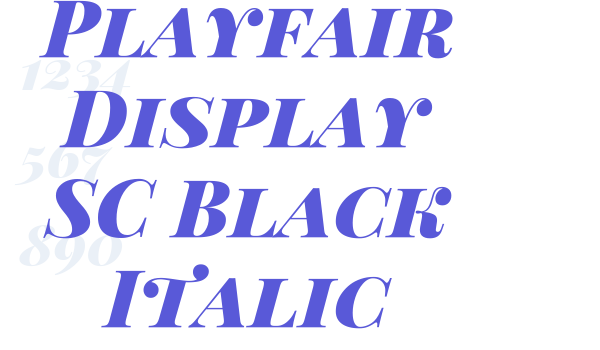 Playfair Display SC Black Italic Font