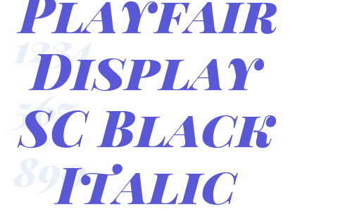 Playfair Display SC Black Italic Font Download