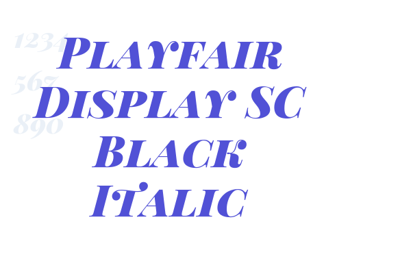 Playfair Display SC Black Italic Font Download