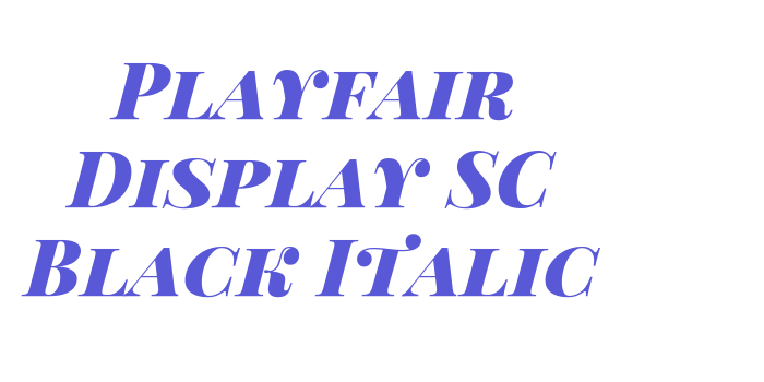 Download Playfair Display SC Black Italic Font