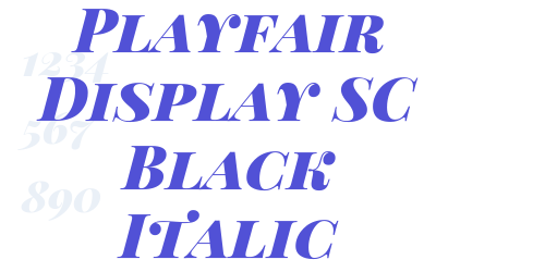 Playfair Display SC Black Italic