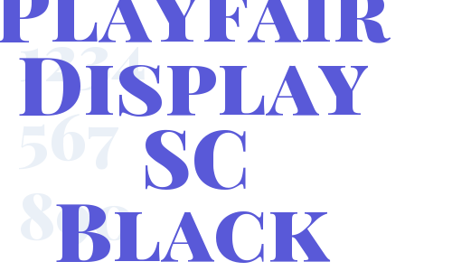 Playfair Display SC Black Font Download