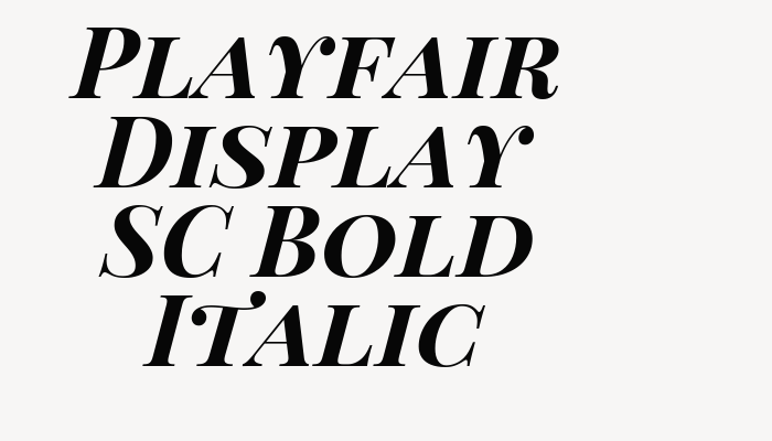 Playfair Display SC Bold Italic font download