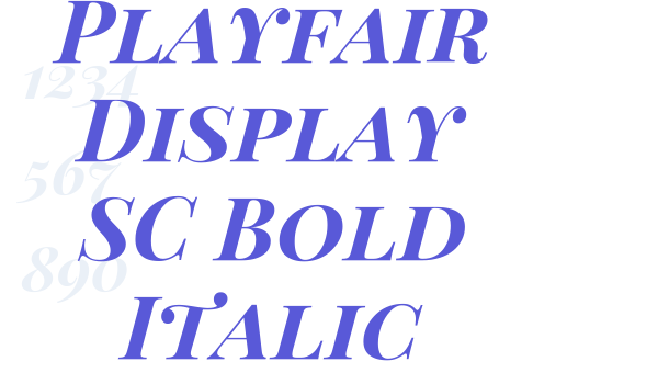 Playfair Display SC Bold Italic Font