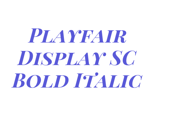 Playfair Display SC Bold Italic Font