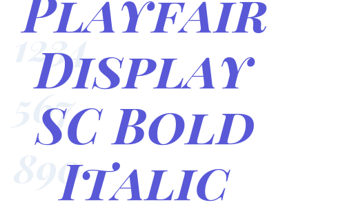 Playfair Display SC Bold Italic Font Download