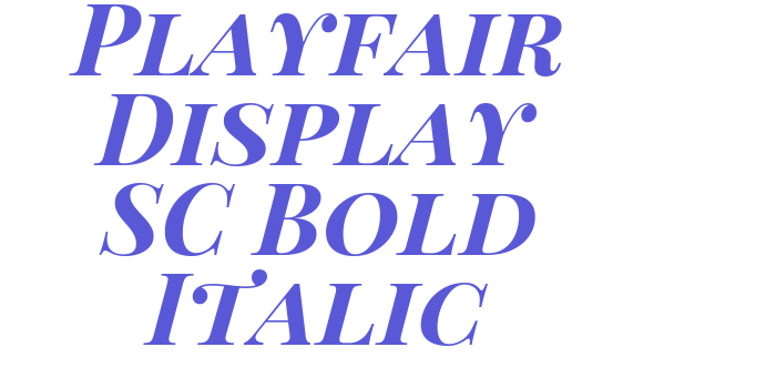 Playfair Display SC Bold Italic Font Download