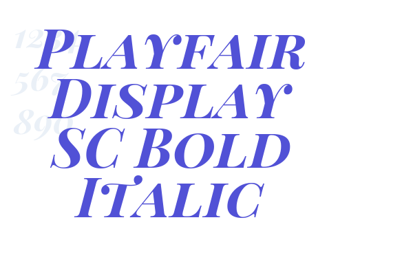 Playfair Display SC Bold Italic