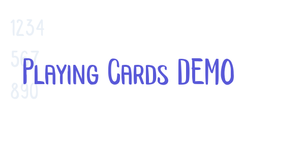 Playing Cards DEMO font free