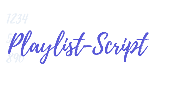 Playlist-Script font free