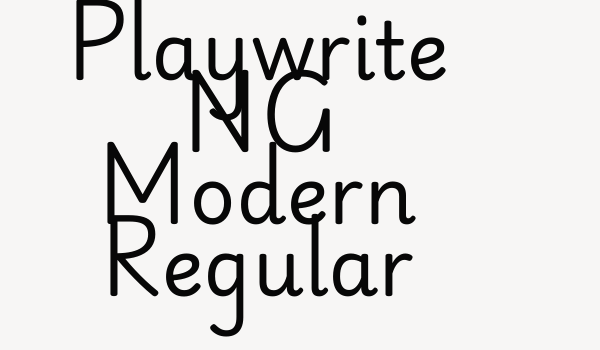 Playwrite NG Modern Regular Font