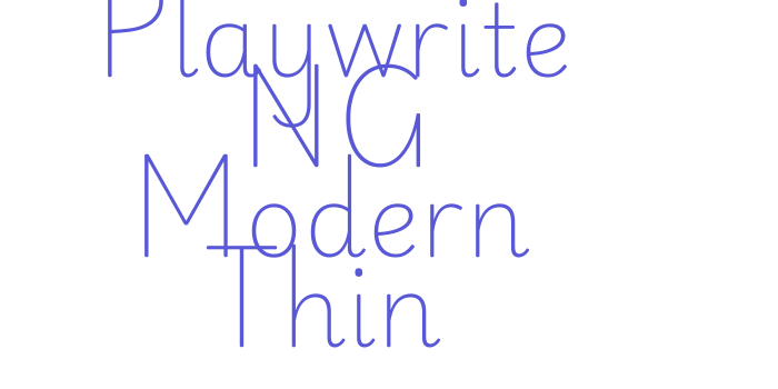 Playwrite NG Modern Thin Font Download