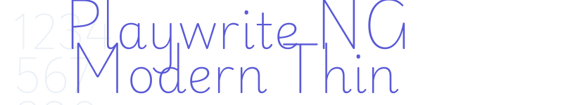 Playwrite NG Modern Thin-related font