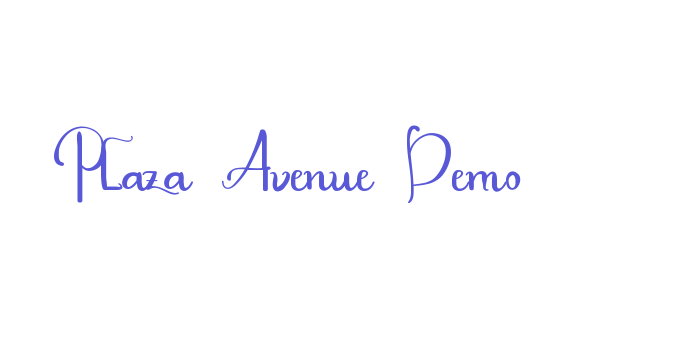 Plaza Avenue Demo Font Download