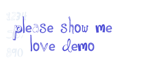 Please Show Me Love DEMO-font-download