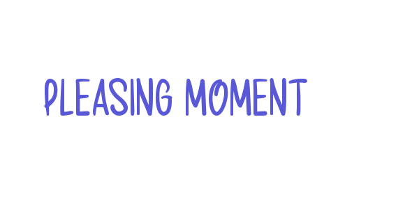 Pleasing Moment font free