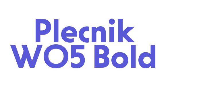 Plecnik W05 Bold Font