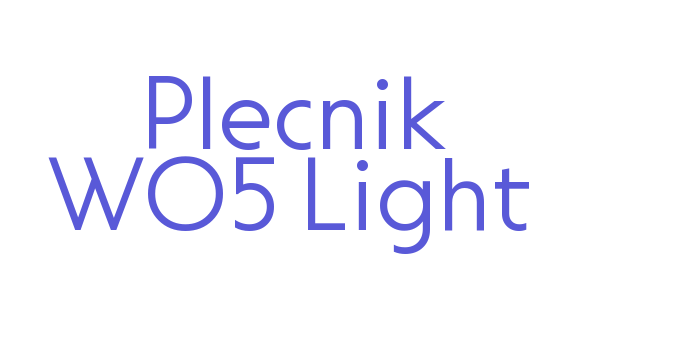 Plecnik W05 Light Font Download