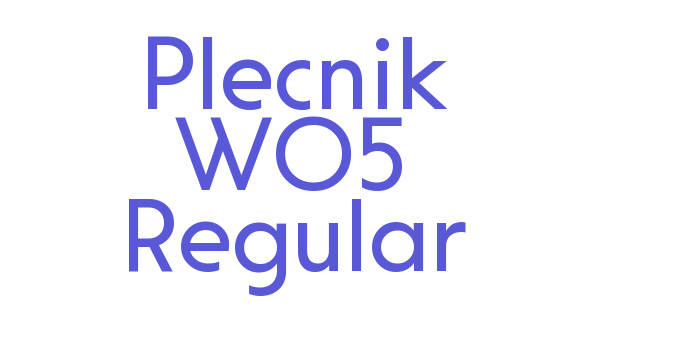 Plecnik W05 Regular Font Download