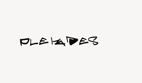 Pleiades Font