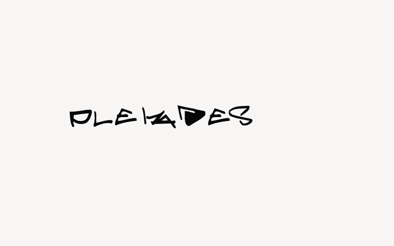 Pleiades Font