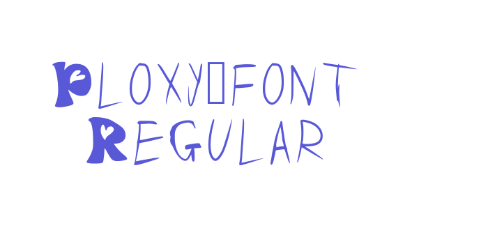 Ploxy_font Regular Font Download