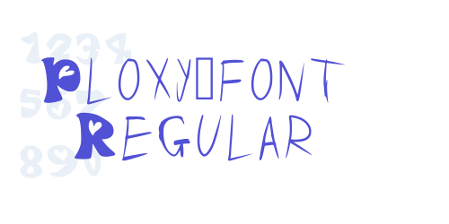 Ploxy_font Regular-font-download