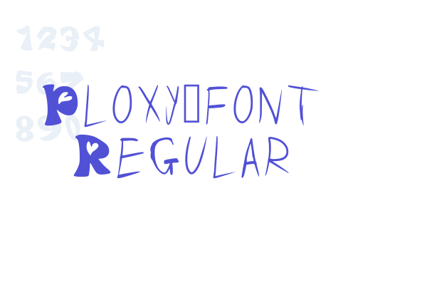 Ploxy_font Regular