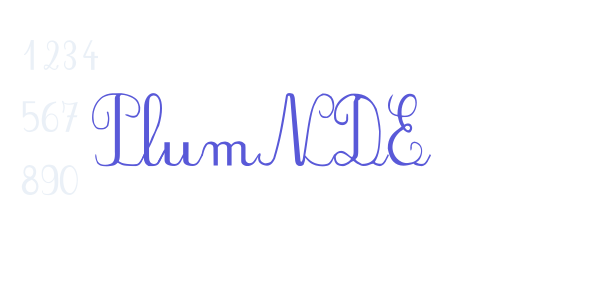 PlumNDE font free