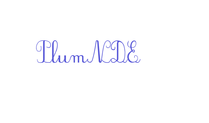 PlumNDE Font