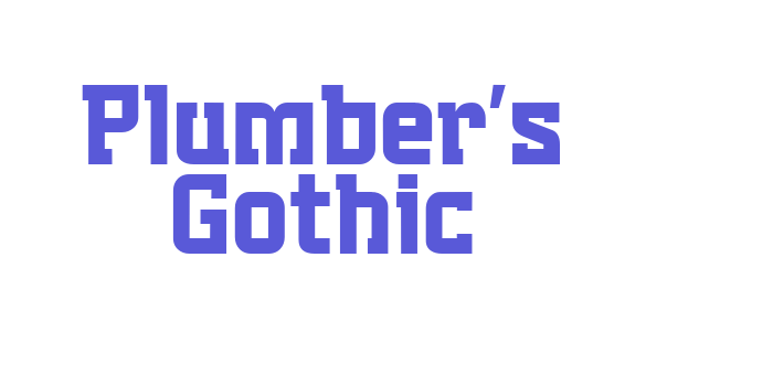 Plumber’s Gothic Font Download