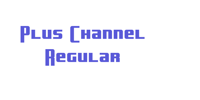 Plus Channel Regular Font Download