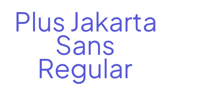 Plus Jakarta Sans Regular Font Download