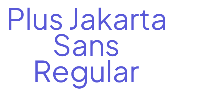 Plus Jakarta Sans Regular Font