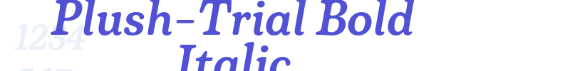 Plush-Trial Bold Italic-font