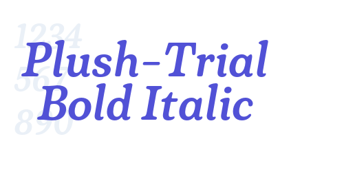 Plush-Trial Bold Italic-font-download